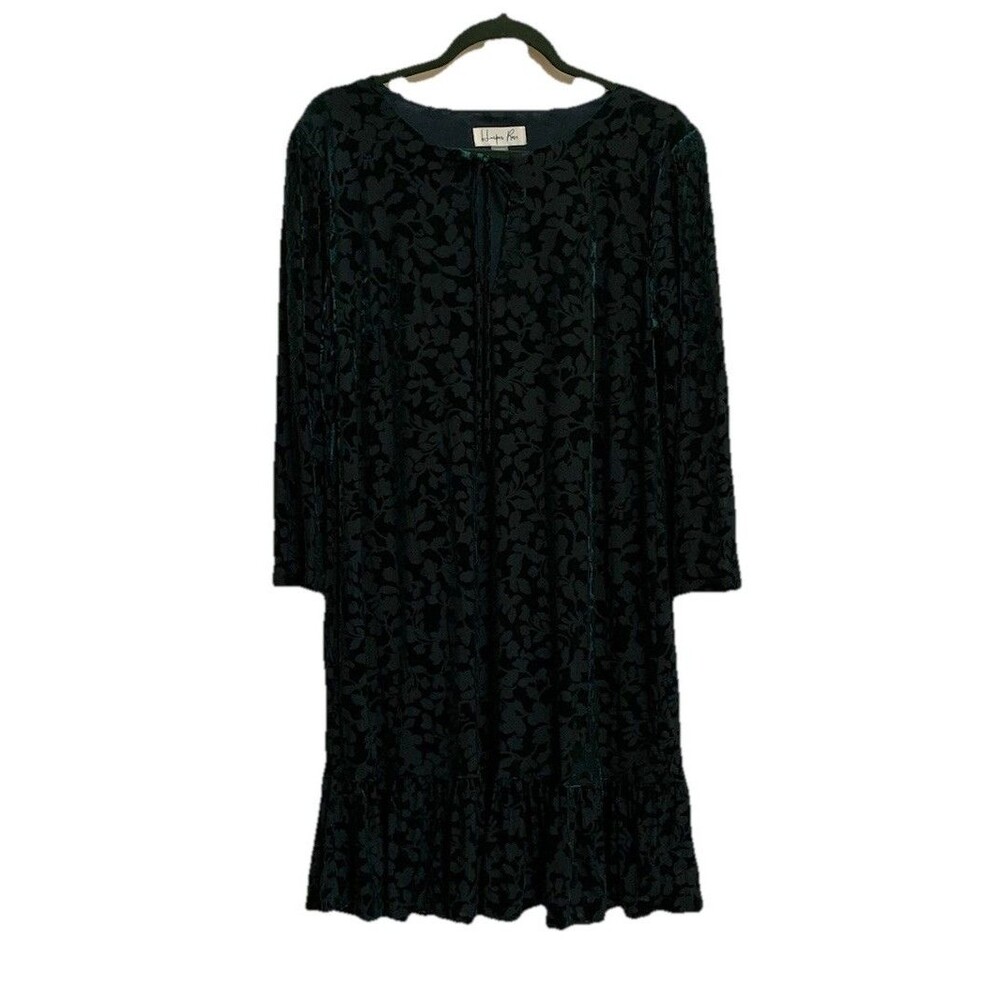 Harper Rose Womens Size 14 Dress Hunter Green Velvet Burnout Lined Holiday NWT